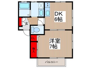 コ－ポ杉橋（２Ｆ）の物件間取画像